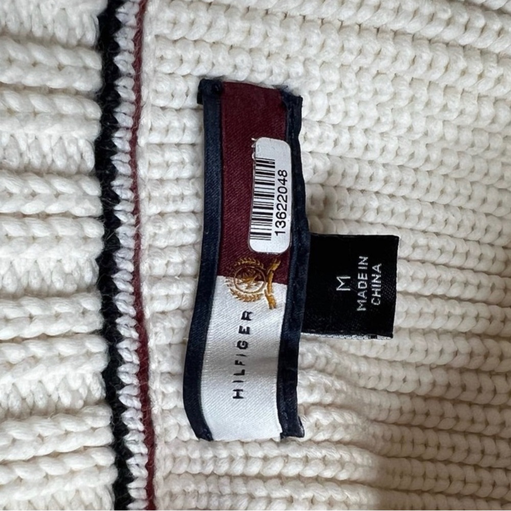 TOMMY HILFIGER Collection AMERICAN FLAG RIBBED JUMPER OVERSIZED SWEATER cotton - Picture 4 of 5